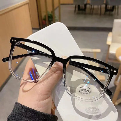 Transparent Square Blue Light Blocking Glasses for Women and Men - Clear Frame Computer Eyewear