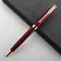 Luxury Metal Rollerball Pen 0.7mm Blue Ink - Gold Steel Signature Pen for Office & School