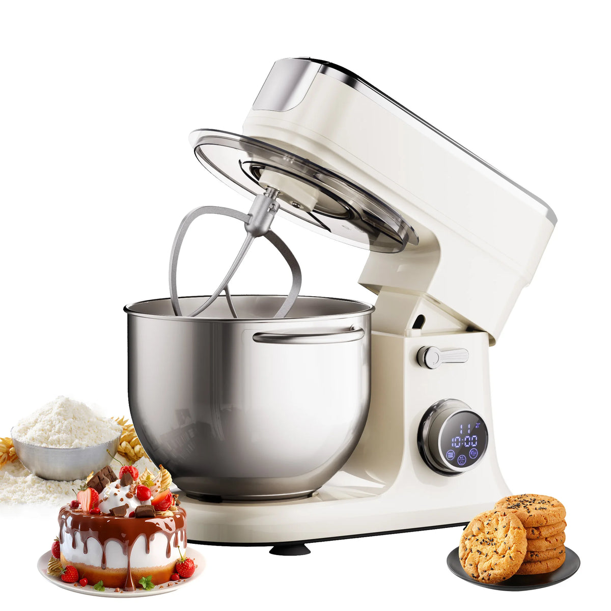 BioloMix BM606E 7L Stand Mixer, 1200W, 11 Speeds