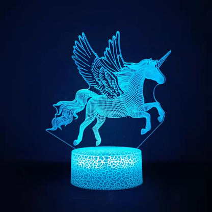 3D LED Unicorn Night Light - 16 Colors, Remote & Touch Control | Kids Night Lamp Gift