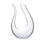 Handmade Lead-Free Crystal Wine Decanter 1.5 L (1500 ml / 50.7 fl oz) U-Shaped Carafe with Pourer Aerator for Home Bar