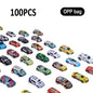 100Pcs Alloy Diecast Car Mini Cars Model Se tToys for Boys Sliding Inertia Pull Back Vehicle Toy Birthday Gift for Kids Toddler