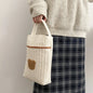 Cotton Bear Print Diaper Bag for Mom - Beige Maternity Nappy Organizer Tote with Zipper