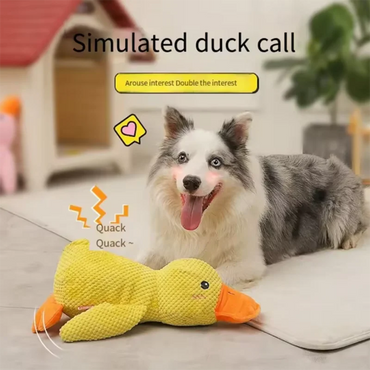 Plush Duck Dog Toy – Squeaky Calming Chew Toy for Puppy, Durable Teeth-Cleaning Pet Toy