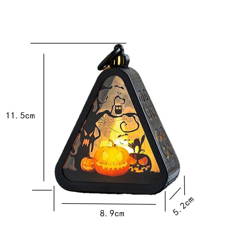 Halloween Atmosphere Decoration Light – Witch, Pumpkin, Castle & Ghost Hand Designs for Bedroom, Garden & Party Decor – 4 Styles