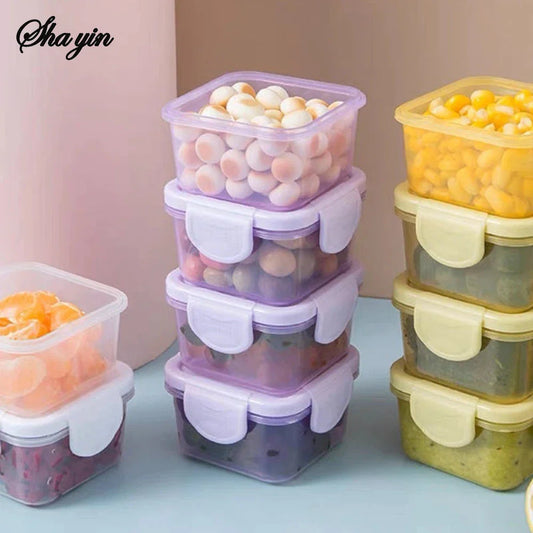 4PCS Mini Sealed Storage Boxes – Candy-Colored Portable Snack Organizer