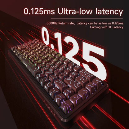 68-Key Hot-Swappable Mechanical Bluetooth & USB Compact Gaming Keyboard with RGB Backlight