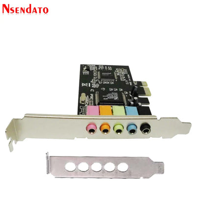 PCIe 5.1 Channel 3D Audio Sound Card - 6-Channel PCI Express with Solid Capacitors