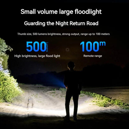 Mini EDC Keychain Flashlight — USB-C, UV, SOS, Waterproof