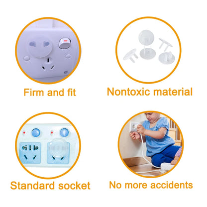 Clear Outlet Covers with Pull Tabs for U.S. Sockets