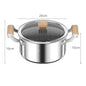Stainless Steel Soup Pot Wok Honeycomb Non-stick Pot with lid Frying Pan Home Hot Pot Induction Cooker Gas Stove Universal Pan