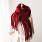 Women's Cashmere-Feel Long Tassel Scarf Shawl - Pashmina Blanket Wrap 94 in (240 cm) Thick Soft Winter Wrap
