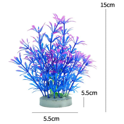 Artificial Aquarium Plants — Plastic Underwater Decorations for Fish Tanks, Realistic Aquarium Decor