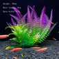 Artificial Aquarium Plants – Plastic Underwater Green Shrubs with Resin Base, Fish Tank Decoration