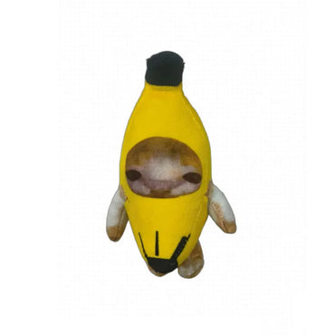 17cm Banana Cat Plush Keychain Pendant — Cute Crying & Happy Face, 1 Pc