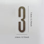 Bronze Door Number with Backing Adhesive 7cm Metal House Number Apartment Door Number for Outdoor Hotel Home Mailbox Label