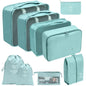 7/8/9/10-Pcs Travel Organizer Packing Cubes Set – Portable Luggage Storage Bags for Clothes, Shoes & Accessories