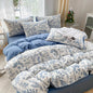 3-Piece Heart Floral Duvet Cover Set with Pillowcases – Cartoon Plant Print, Fits 1.5m (59 in / 5 ft) & 2.0m (79 in / 6.6 ft) Beds, No Insert