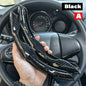 2-Pack Carbon Fiber Silicone Steering Wheel Covers 38 cm (15 in) Anti-Slip Universal Car Interior
