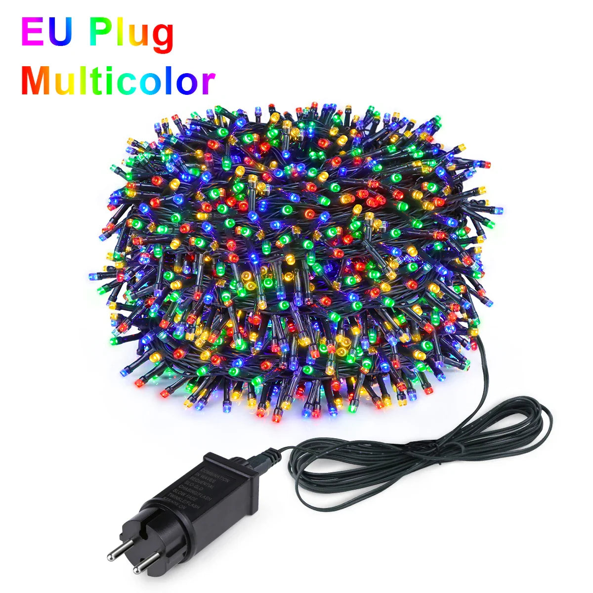 24V Outdoor LED Fairy String Lights – 10m/20m/30m/50m/100m (33ft/66ft/98ft/164ft/328ft) Warm White/White/Multicolor, IP65 Waterproof, 8 Modes