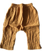 Kids Cotton Pleated Ankle-Length Pants – Toddler Boys Girls Casual Harem Trousers with Elastic Waist