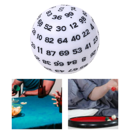 100-Sided D100 Acrylic Dice 48mm / 1.89in Polyhedral RPG Tabletop Game Accessory