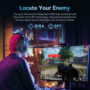Baseus GH02 Gaming Wireless Headphones – RGB Over-Ear Bluetooth 5.3