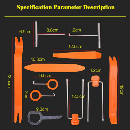 Car Door Panel Trim Removal Tool Kit - Plastic Pry Bars for Interior Clips, Dash & Audio Panels