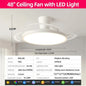 LED Fan Light with Remote Control 3 Color Dimming Living Room Dining Room Bedroom Lighting Silent Home Ceiling Fan Light