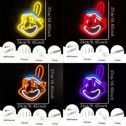 Animation Led Neon Sign, Rabbit Icon, Used For Bedroom, Game Room, Man Cave, Party Decor, Gifts For Teenagers And Boyfriends.