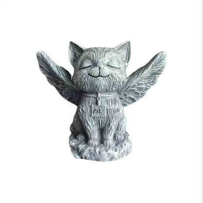 1 Exquisite Fantasy Angel Cat Figurine with Wings, Adding a Dreamy Touch to the Home and Creating a Mysterious Fairy Tale Atmosphere