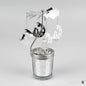 Rotating Tea Light Candle Holder Carousel Stand 6.7x3.1in (17x8cm) Metal Spinning Candlestick Gold Silver Home Party Christmas Decor Gift