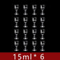 6-Pack Mini Stem Shot Glasses Set — 10/15/25 ml (0.34/0.51/0.85 fl oz) Clear Glass Mini Wine Cups for Sake & Spirits