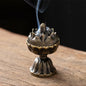 Auspicious Cloud Alloy Incense Burner with 42-Pack Agarwood & Sandalwood Fragrance Tablets Non-Stick Aromatherapy Pan