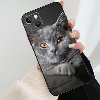 TPU Cat Print iPhone Case - Full Coverage, iPhone 12-14