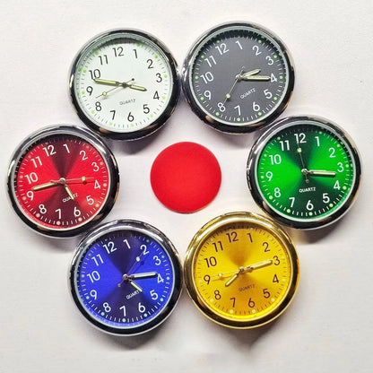 Luminous Mini Car Clock Stick-On Digital Dashboard Quartz Timepiece - 1.6 in (4 cm)
