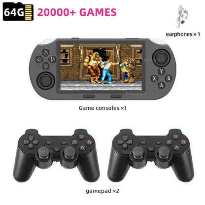 4.5-Inch Portable Retro Handheld Game Console — 854x480 Screen, Multi-Emulator PS1 Support, MP3 & Video, Two-Player Ready