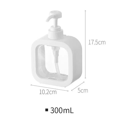 Refillable Pump Dispenser Bottle for Laundry Detergent & Shower Gel, 300ml/500ml
