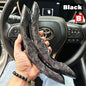 2-Pack Carbon Fiber Silicone Steering Wheel Covers 38 cm (15 in) Anti-Slip Universal Car Interior