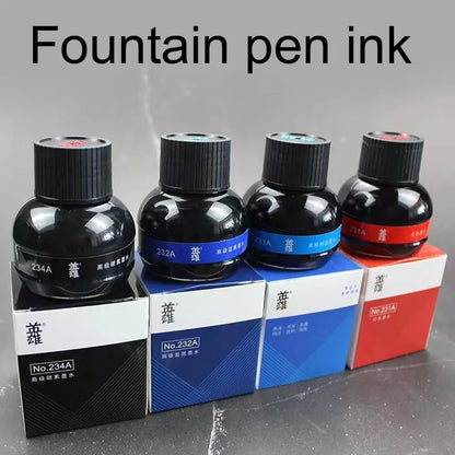 Fountain Pen Ink Bottle 70ml (2.37 fl oz) Black Refill for Calligraphy & Writing