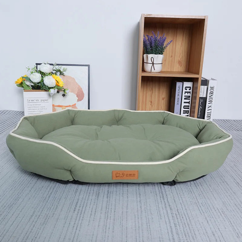 Large Pet Sofa Bed Plush Corduroy Couch for Dogs & Cats Winter Warm Sleeping Mat Cushion