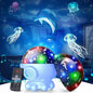 Octopus Jellyfish Starry Sky Light with Remote Control 360 Degree Rotating Projection Music Light Home Bedroom Projection Light