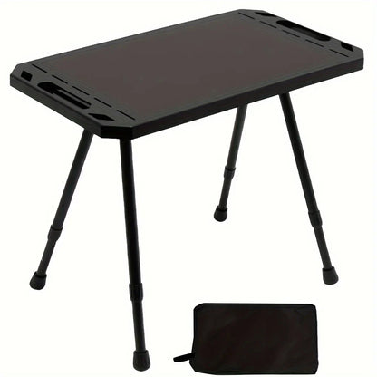 Folding Camping Table - Adjustable Height Ultra-Light Aluminum Alloy Portable Picnic Table
