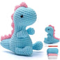 Fenrry Dinosaur Shape Doll Ornaments Hand Made Woven Crochet Wool Diy Crochet Knitted Material Bag Complete Set