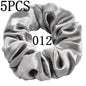 10/5 Pcs Satin Hair Scrunchies Set for Women & Girls – Soft Silk Elastic Hair Bands | Elegant Solid Color Ponytail Holders & Headwear Accessories