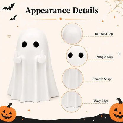 Halloween Ghost Tabletop Figurine, White or Black