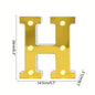 1PC 16cm Golden Numbers&English Led Letter Lights,Battery Powered Decoration Light For Festive,Proposal,Birthday,Wedding,Party