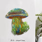 Simulated Plant Mushroom Magnetic Refrigerator Sticker Creative Gift Simulated Leaf Flat Refrigerator Sticker Home Decoration