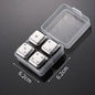 Stainless Steel Reusable Whiskey Stones - Quick-Freeze Ice Cubes with Storage Tray for Whiskey Wine Beer