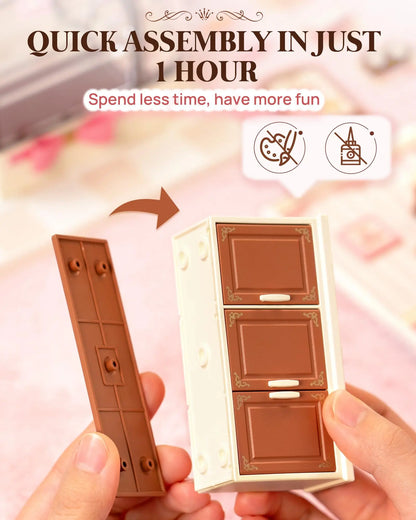 Rolife Super Creator Miniature Dollhouse Kit – DIY LED Diorama with Pre-Made Furniture (Multiple Designs)
